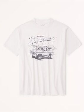 Abercrombie & Fitch Ford Bronco Graphic Tee - Cream